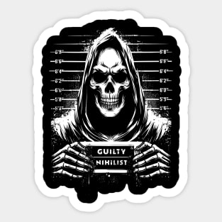 Grim Reaper Mugshot Sticker